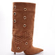 Kadın Demir Nokta Ve Yuvarlak Detaylı Çizme 22313236