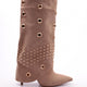 Kadın Demir Nokta Ve Yuvarlak Detaylı Çizme 22313236