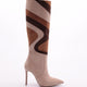Kadın Topuklu Desenli Çizme 22363236