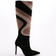 Kadın Topuklu Desenli Çizme 22363236