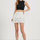 Armalife 1537 Kat Detaylı Kloş Mini Kadın Şort Etek