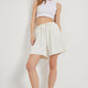 Armalife 25545 Beli Lastikli Garni Detaylı Soft Kadın Şort
