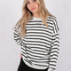 Fashion Friends 23K0480K1 Kadın Çizgili Kazak