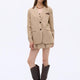 Quzu 00823 Kontrast Yaka Mendil Garnili Oversize Kadın Blazer Ceket