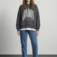 Quzu 01407 Kadın Baskı Detaylı Kapüşonlu Sweatshirt
