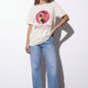 Quzu 26Ytsh02083 Kadın Baskı Nakış Detaylı T-Shirt