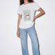 Quzu 26Ytsh02315 Kadın Baskı Nakış Detaylı T-Shirt