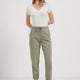 Armalife 4228 Beli Lastikli Doğal Kumaş Rahat Fit Kadın Pantolon