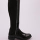 Kadın Arkası Stretch Yanı Fermuarlı Knee High Flats Çizme 6152668