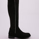 Kadın Arkası Stretch Yanı Fermuarlı Knee High Flats Çizme 6152668