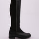 Kadın Arkası Stretch Yan Taşlı Şerit Knee High Flats Çizme 6192668