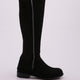 Kadın Arkası Stretch Yan Taşlı Şerit Knee High Flats Çizme 6192668