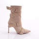 Kadın Delik Kemer Detaylı Topuklu Bot 63962859