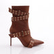Kadın Delik Kemer Detaylı Topuklu Bot 63962859