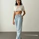 Lacarino 7984 Wide Leg Kadın Jean Pantolon