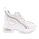 Kadın Kalın Taban Silver Taşlı Tabanı Şeffaf Detaylı Sneakers Ayakkabı 9113136
