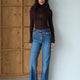 Lacarino 8158 Wıde Leg Kadın Jean Pantolon