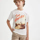 Defacto Erkek Çocuk Bisiklet Yaka Baskılı Kısa Kollu Tişört C1961A8