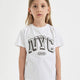 Defacto Kız Çocuk Baskılı Kısa Kollu Tişört C7383A8