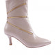 Kadın Fermuar Aksesuarlı Topuklu Bot 214162821
