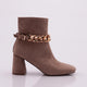 Kadın Zincir Aksesuarlı Topuklu Bot 215162821