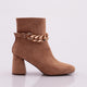 Kadın Zincir Aksesuarlı Topuklu Bot 215162821