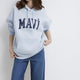 Mavi M1600361-70717 Mavi Logo Kapüşonlu Sweatshırt Uçuk Mavi Kadın Sweatshirt