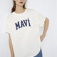 Mavi M1600843-81964 Kadın Mavi Baskılı T-Shirt Kırık Beyaz