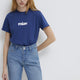 Mavi M1610622-70722 Miav Baskılı Tişört Koyu Saks Mavi Kadın T-Shirt