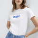 Mavi M1613287-620 Mavi Baskılı Kadın T-Shirt Beyaz