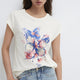 Mavi M1613718-80194 Kadın Kelebek Baskılı T-Shirt Hindistan Cev