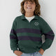 Mavi M6S10197-71932 Çizgili Logo Sweatshırt Orman Yeşili Erkek Çocuk Sweatshirt