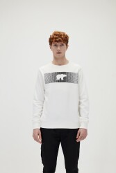 Bad Bear 19.02.12.007 Fancy Crewneck Erkek Sweat Shirt Beyaz - BAD BEAR