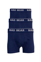Bad Bear 21.01.03.013 Erkek Basıc 3 Lü Boxer Lacivert 