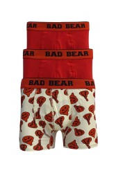 Bad Bear 21.01.03.016 Erkek Basıc 3 Lü Boxer Kırmızı 