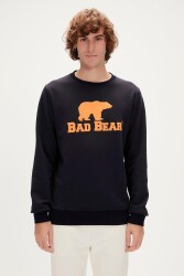 Bad Bear 22.02.12.007-Fw Logo Crewneck Erkek Sweat Shirt Lacivert 