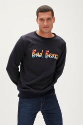 Bad Bear 23.02.12.016-Fw Manuscrıpt Crewneck Erkek Sweat Shirt Lacivert 