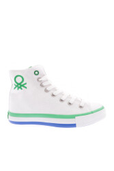 Benetton Bn-30189-22Y Kadın Convers Spor Ayakkabı Beyaz 