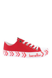 Benetton Bn-30624-22Y Kadın Convers Spor Ayakkabı Kırmızı 