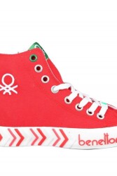 Benetton Bn-30625-22Y Kadın Convers Spor Ayakkabı Kırmızı 