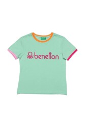 Benetton Bnt-G20487-23Y Kız Çocuk T-Shirt Yeşil 