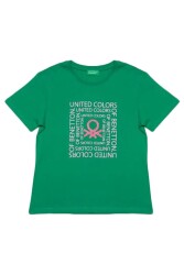 Benetton Bnt-G20498-23Y Kız Çocuk T-Shirt Yeşil 