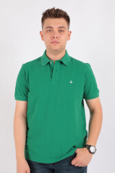 Benetton Bnt-M-3089J3179-23Y Erkek Polo Yaka T-Shirt Yeşil 