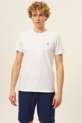 Benetton Bnt-M20465-23Y Erkek T-Shirt Beyaz 