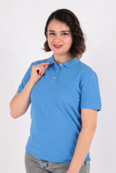 Benetton Bnt-W-3Wg9D3008-23Y Kadın Polo Yaka T-Shirt Mavi 