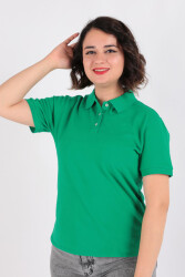 Benetton Bnt-W-3Wg9D3008-23Y Kadın Polo Yaka T-Shirt Yeşil 