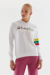Benetton Bnt-W20694 Kadın Sweatshirt Beyaz 