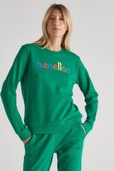 Benetton United Colors Of Bnt-W100-T Kadın Sweatshirt Yeşil 