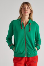 Benetton United Colors Of Bnt-W20195 Kadın Fermuarlı Sweatshirt 71160 Yeşil 