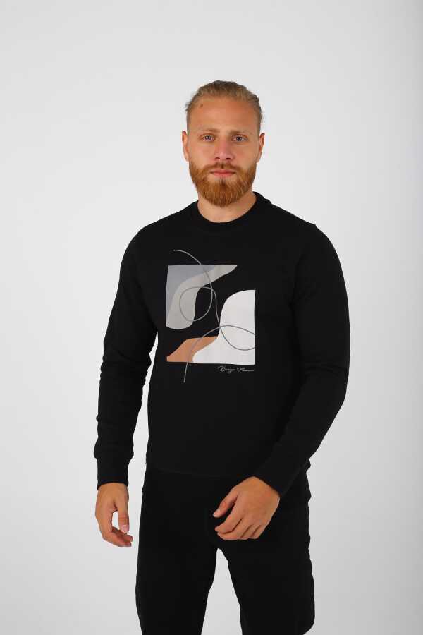 Brango 90081 Erkek Sweat Shirt Siyah 90081 1597 DGN Online